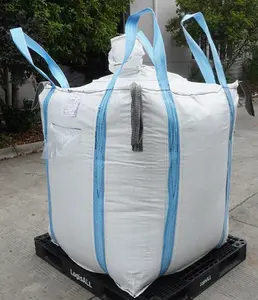 1.5 ton super sack 1000kg Tubular FIBC Jumbo Big Ton Bag Bulk bag With top spout and bottom spout