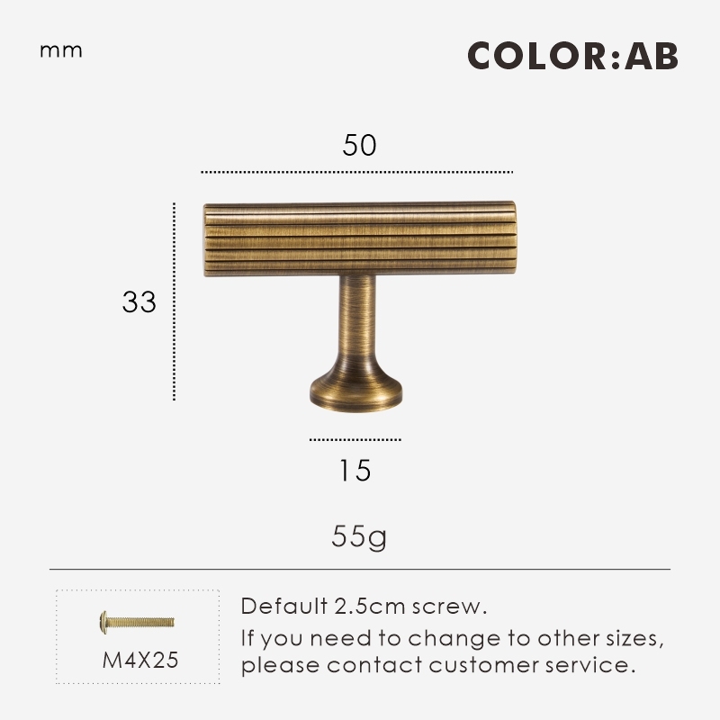 Nurlin Solid Brass Art Deco Cabinet Knobs & Drawer Handles
