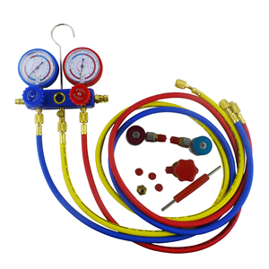 WELL-IN Anti-Impact Preciso Manómetro de refrigeración de colector de 2 vías R134a Herramienta de <span class=keywords><strong>aire</strong></span> <span class=keywords><strong>acondicionado</strong></span> automático - Product Image 4