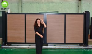 Cancello a battente per vialetto in lega di alluminio verniciato a polvere, a <span class=keywords><strong>doppia</strong></span> <span class=keywords><strong>anta</strong></span>, con modellazione 3D, ecologico e design personalizzabile (Modello Principale) - Product Image 2