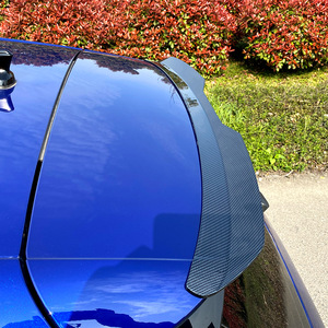 Volkswagen Golf 8 Rear Spoiler Piano <b>Black</b> Carbon Fiber Texture ABS Trunk <b>Wing</b> - Product Image 4