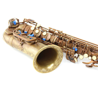 Série Rétro Saxophone Alto Clé Mi bémol, Touches en nacre d'ormeau profond, Finition laiton antique, Bakélite professionnelle résistante à la rouille
