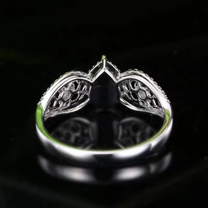 SGARIT doğal taş GUILD sertifikalı 18K beyaz altın 0.43CT ısıtılmamış yakut yüzük güvercin kan kırmızı yakut elmas yüzük - Product Image 5