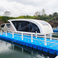 Maison flottante d'hiver Allhouse HB-800, villas flottantes personnalisées, concevez votre propre retraite en bord de mer - Maison flottante en parfait état