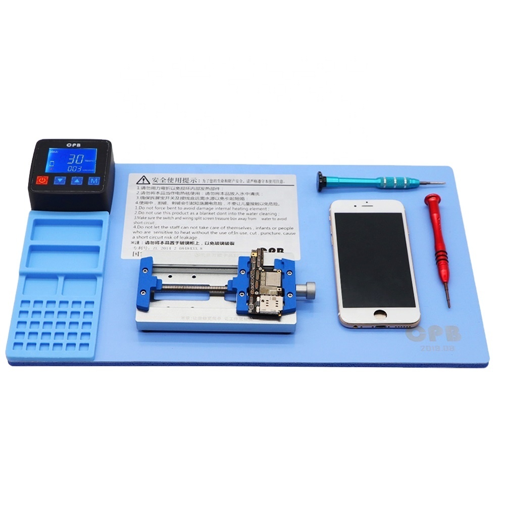 Tapis De Réparation Pour Téléphones Et Ordinateurs - Antidérapant, Bleu