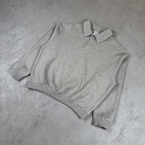Set Lounge Trendy Stile Old Money: <span class=keywords><strong>Felpa</strong></span> con Collo a Polo Mezza Zip Effetto Heathered <span class=keywords><strong>e</strong></span> Pantaloni Casual con Cuciture Curve - Product Image 4