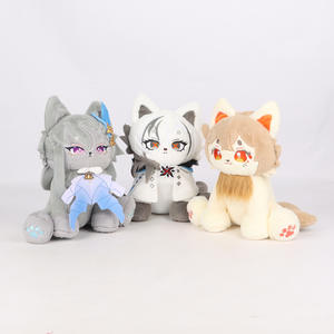 25-30CM Popular juego de dibujos animados de juguete de peluche Genshin Tighnari Furina Lyney Neuvillette figura de gato Kawaii Anime lindo muñeco de peluche regalo - Product Image 1