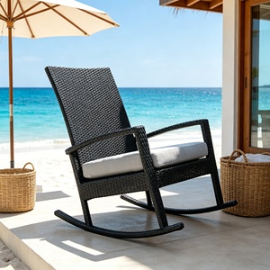 Chaise à bascule moderne en rotin PE, vente chaude d'usine, chaise <span class=keywords><strong>de</strong></span> loisirs d'extérieur résistante aux intempéries, idéale pour balcon et <span class=keywords><strong>jardin</strong></span>, vente en gros à prix abordable - Product Image 3