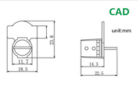 Sello de Seguridad Antirrobo F015 de Alta Transparencia con Cierre Giratorio para Medidores de Agua Eléctricos, Cable Recubierto de Plástico de 150 mm, Material ABS+PC, QR
