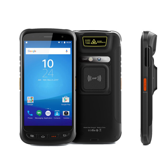 RFID UHF Handheld Reader Android 13 5.2 Inch 4G WIFI 1D 2D QR Code Barcode Scanner PDA Terminal ABS Material IP65