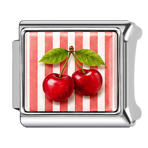 Venta al por mayor: Abalorios italianos de acero inoxidable de 9 mm con diseño de frutas coloridas para pulseras, ideales para hacer joyas DIY, regalo. - Product Image 5