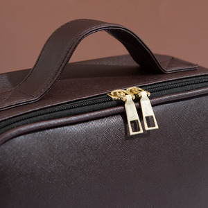 Thời trang công suất lớn make <span class=keywords><strong>up</strong></span> trường hợp Túi mỹ phẩm với ánh sáng lên gương PU da phụ nữ mỹ phẩm trường hợp du lịch trang điểm Túi - Product Image 3