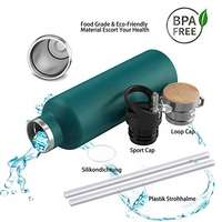 Bouteille isotherme sous vide la plus vendue avec logo personnalisé et pailles – Bouteille sous vide de luxe colorée, idéale pour l'eau bouillante