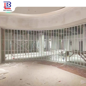 Xây Dựng Thương mại Polymer trượt gấp cửa rõ ràng lưới tản nhiệt tinh thể nhôm hồ quang đẩy kéo mở - Product Image 4