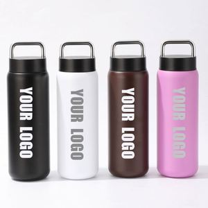 Custom Camping 600ml Insulated Vacuum <b>Flask</b> 20oz Tumbler Double Wall Stainless Steel Sports Water Bottle With Lid - Product Image 1