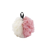 Fleur de bain bloquée par la couleur fleur de douche en maille douce naturelle 2 tons couleurs luffa éponge bain et corps fonctionne en gros