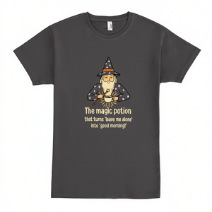 T-shirt unisexe « Coffee The Magic Potion », taille moyenne pour adulte, cadeau pour les amateurs de café - Product Image 2