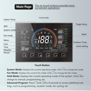 <span class=keywords><strong>Termostato</strong></span> WiFi Beca BHP-8000 24V Modbus per Pompa di Calore, Integrazione HVAC Domestico e BMS, <span class=keywords><strong>Termostato</strong></span> Intelligente <span class=keywords><strong>Wireless</strong></span> Tuya in ABS - Product Image 5