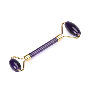 ¡En stock! Ruido libre de Jade rodillo y amatista Gua Sha para las <span class=keywords><strong>mujeres</strong></span> de belleza cuidado de la piel de masaje - Product Image 5