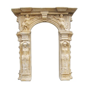 Trang chủ vườn trang trí tự nhiên màu vàng travertine đá vôi đá cẩm thạch cửa Surround - Product Image 2