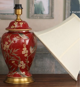Lampe de table turque en céramique, avec base métallique, rechargeable, couleur rouge, accessoire pour restaurant, offre spéciale - Product Image 4