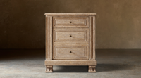 Chevets rustiques en bois massif faits à la main, style antique, avec détails de panneaux, pour l'organisation de la maison