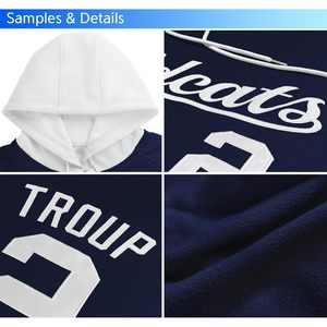 Custom Pullover Hoodie Personalized Stitched Team Name Number Men's Sweatshirt Black Orange Casual Autumn Wear - Product Image 3