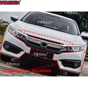 Cản trước thích hợp cho Honda Civic 2016-2018 <span class=keywords><strong>Bumper</strong></span> Bìa CRV <span class=keywords><strong>Bumper</strong></span> Civic cơ thể Kit - Product Image 2