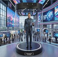 Pantalla Holográfica Interactiva con IA, Humano Digital 3D, Recepcionista Virtual, Integración con ChatGPT, Exhibición en Interiores, Educación, Comercio Minorista