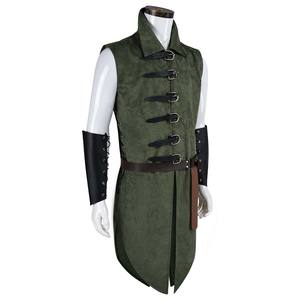 Costume da Uomo per Halloween, Gilet Senza Maniche in Stile Medievale Vintage Steampunk, Abito da Re degli Elfi MDEC-054 - Product Image 2