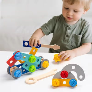 <span class=keywords><strong>Boîte</strong></span> <span class=keywords><strong>à</strong></span> <span class=keywords><strong>outils</strong></span> de démontage d'écrou de simulation en bois Creative Baby Hands-On Brain Fun Jouets éducatifs Think & Learn en jouant pour les enfants - Product Image 5