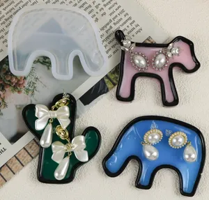 DIY elefante cachorro cactus animal pequeño Plato decorativo molde de silicona