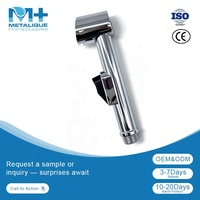 Metalique 210060 Chrome Ergonomic Handheld ABS Portable High Jet Spray Gun Toilet Bidet Bathroom Health Faucet dengan Braket Dinding