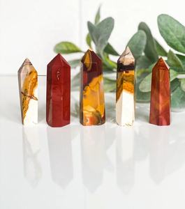 Torre de obelisco de energía de amor de Mookaite de alta calidad, piedra multidimensional pulida para curación emocional y decoración del hogar Boho Chic - Product Image 1