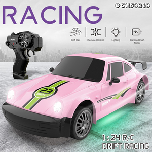 Đài phát thanh kiểm soát đồ chơi trẻ em bán buôn RC drift quy mô 1:24 điều khiển từ xa mô hình xe đua trò chơi Kit cho trẻ em màu hồng - Product Image 2