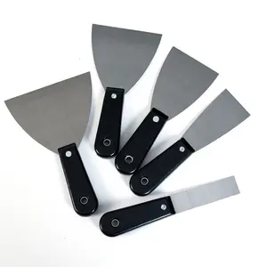 سكاكين مصنوعة من الفولاذ المقاوم للصدأ عال الجودة بأحجام مختلفة مصنوعة من الفولاذ الصناعي ومزودة بمقبض أسود اللون