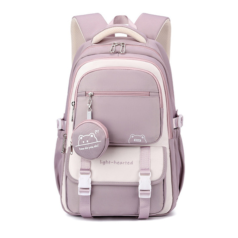 Hot Selling Girls Pink School Bags Sac Students Backpack Junior High School Teenagers Schoolbag Large Capacity Casual Backpack