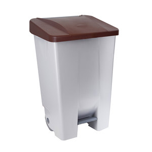 Contenitore per rifiuti riciclabili da 80 litri con apertura a pedale. Verde. - Product Image 5