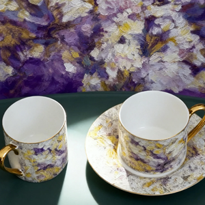 Tazza da caffè tradizionale <span class=keywords><strong>in</strong></span> ceramica turca con manico <span class=keywords><strong>in</strong></span> oro Bone China tazza da tè torna a scuola essenziale artigianale tazze da tè piattini - Product Image 4