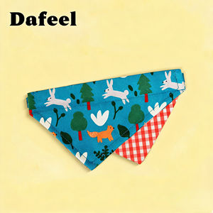 Dafeel Bandana pour animaux de compagnie personnalisé par sublimation, collier en coton, bandana pour chien et chat, impression personnalisée, collier pour animaux de compagnie - Product Image 5