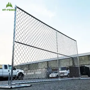 HT-FENCE Wholesale Temporary Chain Link Fence Prices Network Wire Mesh Welding Temporary Fencing Panel Construction