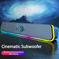 Barre de son de télévision de bureau Aux Usb Filaire Blue Tooth Haut-parleur Home Cinéma Barre de son Surround Pc Tv Ordinateur Haut-parleurs Bar Box Haut-parleur