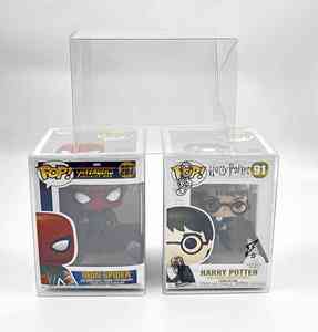 Kotak Pop Anti Gores Custom 0.35mm 0.5mm Kemasan Plastik Transparan Kotak Pelindung Funko Pop PET Bening untuk Mainan - Product Image 3