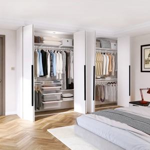 باب خزانة ملابس حديث قابل للطي بتصميم انزلاقي صامت مخصص لتخزين الملابس في غرف النوم والخزائن الكبيرة (OBS) - Product Image 6