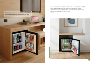 Mini-réfrigérateur de cuisine intégré avec capteur de dégivrage électrique, faible niveau sonore, capacité de 40 L, en plastique, écoénergétique, pour usage hôtelier - Product Image 3