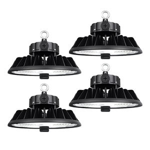 UFO <span class=keywords><strong>LED</strong></span> 하이 베이 라이트 150W 240W 4 팩 <span class=keywords><strong>LED</strong></span> 상점 조명 22,500LM 36,000LM 0-10V 창고 공장 헛간 디 밍이 가능한 교수형 링 - Product Image 1