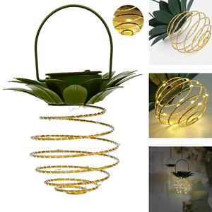 Offre Spéciale extérieur étanche LED fil de cuivre chaîne lumière ananas fer Art lanterne décoration de jardin avec alimentation solaire - Product Image 3