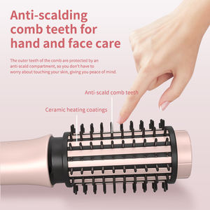 مشط تمليس الشعر وفرشاة مجفف ومكثف للشعر أيوني لاسلكي محمول دوار 3 في 1 - Product Image 3