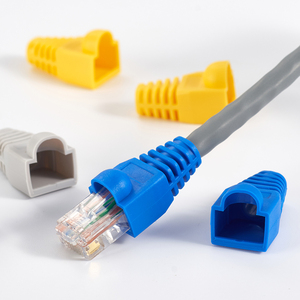 100 unidades por bolsa, cubiertas protectoras de PVC coloridas para conectores modulares <span class=keywords><strong>RJ45</strong></span> Cat5/<span class=keywords><strong>Cat6</strong></span> 8P8C, diámetro exterior 6.5 mm - Product Image 2