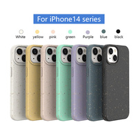 Nouvelle coque de téléphone en paille de blé biodégradable 2022 recyclée pour Iphone 14 Max 13 12 11Pro Max, 100%